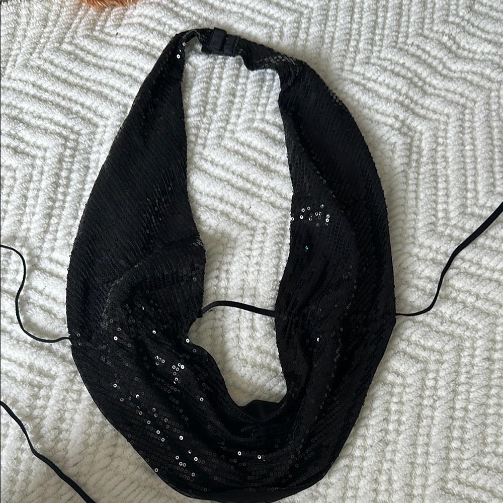 Edikted Black Top with Sequins